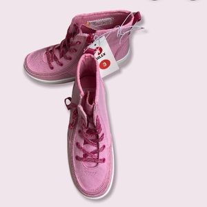 Girls Billy Hightop pink sneakers (sparkle laces) new with tags